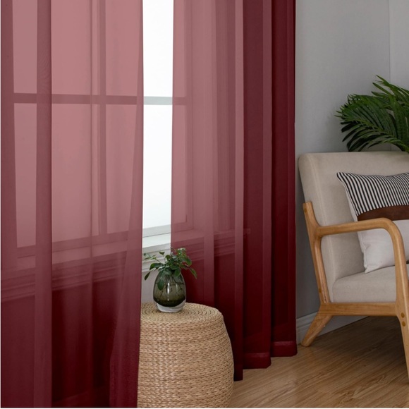 Simple brand burgundy sheer panels - Picture 9 of 9